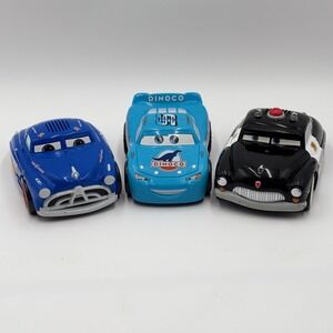Disney Pixar Cars Shake N Go Lot of 3 Lightning McQueen Hudson Hornet Sheriff